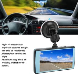 SnelShoppen - Auto Dash Cam met Nachtzicht en Videorecorder 4.5 Inch 170 Graden Hoek voor Auto's - Duurzaam en Eenvoudig te Installeren — thumbnail 2