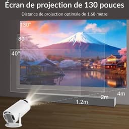 SnelShoppen - Portable Projector 1080p, 7500 lm, Android 11, Bluetooth 5.0, 4K Compatibel, 200 Inch Beeldscherm, Ideaal voor Filmavonden, Feesten, Cam — thumbnail 4