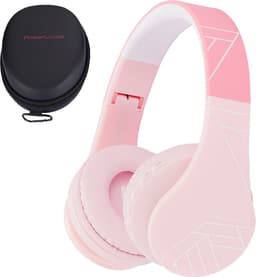 PowerLocus P1 Kids Kinder Koptelefoon Draadloos - Koptelefoon voor kinderen - Veilig volume van 85 dB - Bluetooth Hoofdtelefoon - Met microfoon - incl. Premium Case - Roze — thumbnail 1