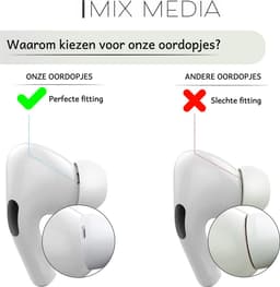 AirPods Pro Oordopjes Medium Wit – 5 Paar (10 Stuks) – AirPods Pro Ear Tips Vervanging – Siliconen Oordopjes – Geschikt voor Apple AirPods Pro – Noise Cancelling — thumbnail 4