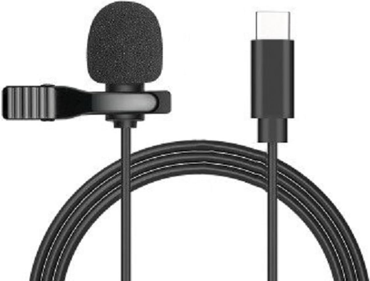 Premium Lavalier Microfoon USB C - Audio Kabel - Geluid - Vlog - Youtube - Tik Tok - Streamen - Video - Mic — afbeelding 1