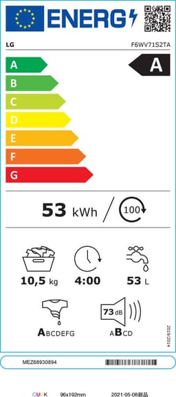 LG F6WV71S2TA - 10.5 kg Wasmachine met TurboWash™ 39 - Slimme AI DD™ motor - EzDispense™ - Minder strijken door stoom - ThinQ™ — thumbnail 2