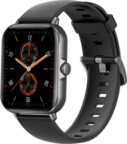 Belesy® LIBRE - Smartwatch Heren – Smartwatch Dames - Horloge – Stappenteller – Calorieën - Hartslag – Sporten - Je eigen foto als wijzerplaat - Kleurenscherm - Full Touch - Silicone – Zwart - Moederdag — thumbnail 1