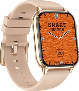 Belesy® HIMALAYA - Smartwatch Heren – Smartwatch Dames - Horloge – Stappenteller – Calorieën - Hartslag – Sporten - Je eigen foto als wijzerplaat - Kleurenscherm - Full Touch - Bluetooth Bellen – Goud – Silicone – Roze - Moederdag — thumbnail 2