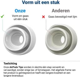 3 Pack Siliconen Large (L) Dopjes Oordopjes Vervanging Tips Geschikt voor AirPods Pro (1e & 2e Generatie) — thumbnail 4