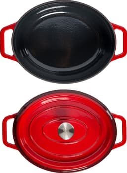 Grand Feu - Geëmailleerd gietijzeren braadpan - ovaal - 5,6 l - rood — thumbnail 2