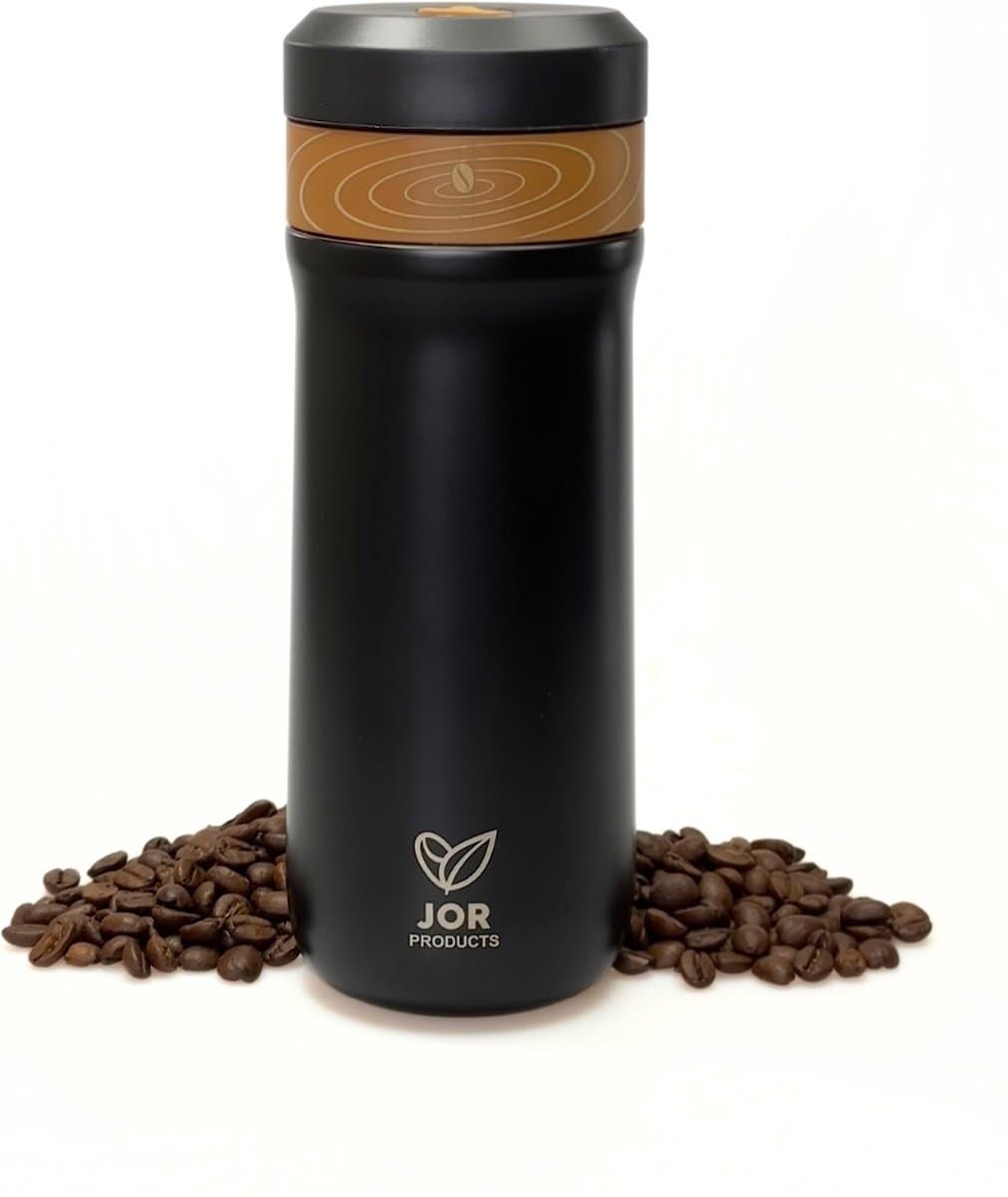 JOR Products® French Press - Koffiezetapparaat - Koffiebonen - Thermoskan - Camping - Reizen - Travel Mug - Espresso - Thee — afbeelding 1