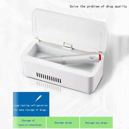 Insuline Koelkast - Mini Koelkast - Wit - Medicijnen Koelkast - Inclusief Reistas - Geschikt voor Onderweg en Reizen - Koeltas voor Insuline - 10200mAh - Diabetes Koelkast - Medische Koelkast - Wit — thumbnail 4