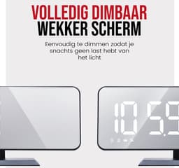 DistinQ Wekkerradio met Projectie en USB - Projectiewekker  - Weerstation temperatuur aanduiding - Snooze-functie — thumbnail 5