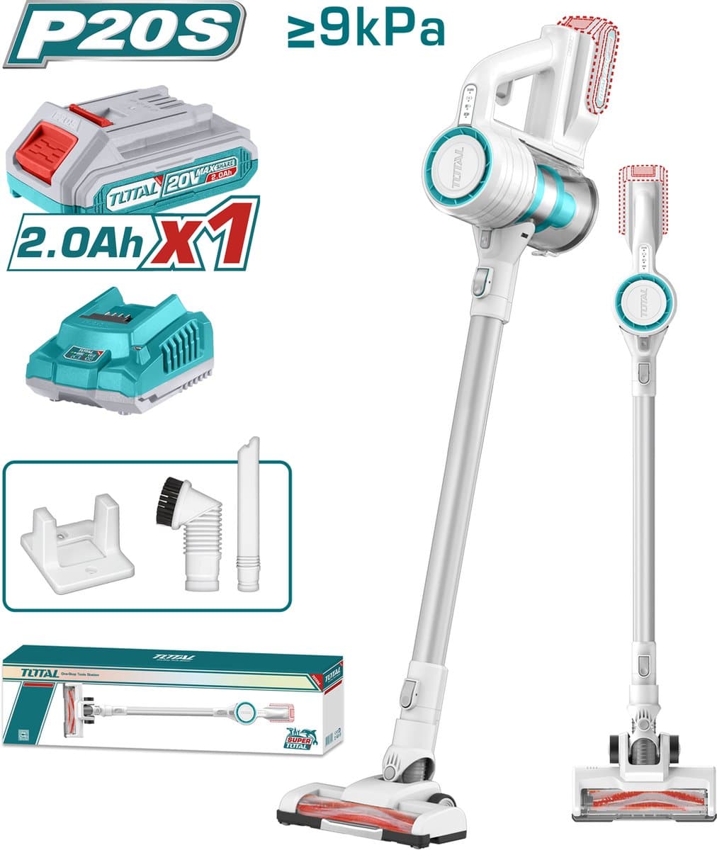 Total Tools 20V accu steelstofzuiger – met accu, lader en accessoires — afbeelding 1