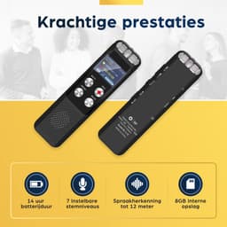 BP® Afluisterapparatuur - Voice Recorder - Dictafoon - Audio Recorder - Spy Recorder - Afluisterapparaat - Afluisteren & Opnemen - Ruisonderdrukking - Nederlandse handleiding & Sofware — thumbnail 3