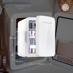 Kleine Koelkast - 10L Koelkast, Mini Koelkast 12V/220V, Koeling en Verwarming Functies, Minikoelkasten Voor Kamers, Auto Koelkast, Mini Cosmetische Koelkast, Skincare Fridge — thumbnail 3