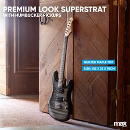 Max GigKit Elektrische gitaar 4/4 - Met 40 Watt versterker en accessoires - Zwart — thumbnail 2