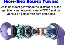 Phreeze Draadloze Oordopjes - Bluetooth Oordoppen - True Wireless EarBuds - Draadloos - 2e Generatie - Paars — thumbnail 4
