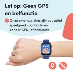 Keebies Smartwatch Kinderen - 5 t/m 12 jaar - Incl. Camera en 26 Kids Spelletjes - 512MB Geheugen - USB Oplaadbaar kinderhorloge - Jongen - Blauw — thumbnail 4