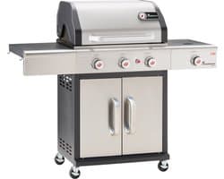 Landmann Triton MaxX PTS 3.1 Barbecue - Gas - Gietijzeren Roosters - Zilver - Gas BBQ - Gasbarbecue