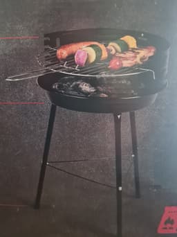 Grill Meister Houtskool barbecue - Rond - 38x32.5x54cm — thumbnail 1