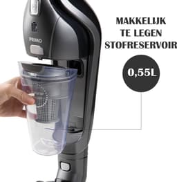 PRIMO PR506SV Steelstofzuiger Draadloos 2-in-1 - Stofzuiger Zonder Zak - Kruimelzuiger - HEPA Filter - Zilver — thumbnail 4