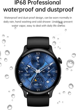 DrPhone DTX Ultra2 – 1.43 Inch AMOLED Smartwatch – Smartwatch Met Mobiele App – Always On Smartwatch – Volledige Belfunctie – Zuurstof/Hartslag/Bloeddruk meter - Zwart — thumbnail 4