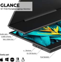 Mobile Pixels Glance - Portable Monitor - 16 inch Monitor - FHD - Draagbaar Beeldscherm - Draagbare Monitor — thumbnail 2