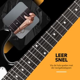 Finesse Elektrische Gitaar met Versterker - met Videocursus - Gitaar - Volwassenen - Kind - Zwart — thumbnail 3