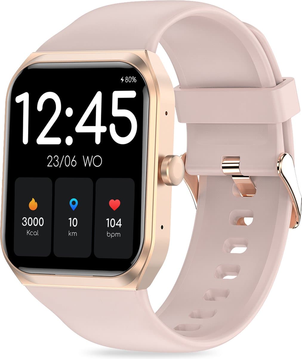 FITAGE Smartwatch - Smartwatches - Stappenteller - Sporthorloge - Smart watch - Activity Tracker - Dames en Heren - Roze — afbeelding 1