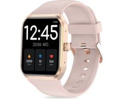 FITAGE Smartwatch - Smartwatches - Stappenteller - Sporthorloge - Smart watch - Activity Tracker - Dames en Heren - Roze