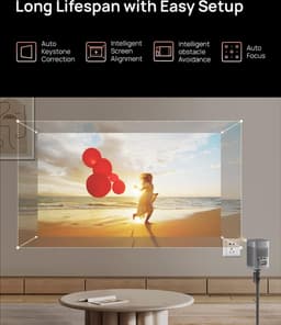 Equivera Mini Beamer - Draagbare Beamer - Beamer - Mini Beamer Projector - Projector - Mini Projector — thumbnail 3