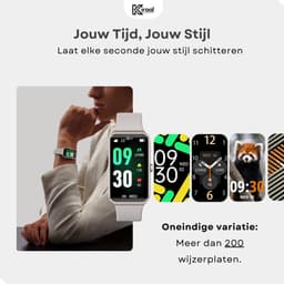 Kiraal Venture Active - AMOLED Activity Tracker - Stappenteller - Hartslagmeter - Bloeddrukmeter - Smartwatch - Waterdicht - Heren - Dames - Nederlandse Handleiding - Zilver — thumbnail 2