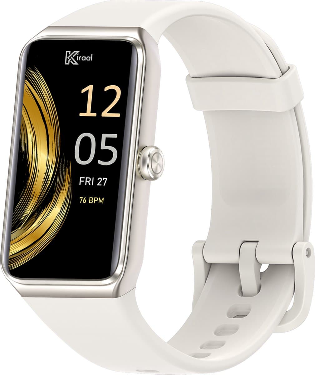 Kiraal Venture Active - AMOLED Activity Tracker - Stappenteller - Hartslagmeter - Bloeddrukmeter - Smartwatch - Waterdicht - Heren - Dames - Nederlandse Handleiding - Zilver — afbeelding 1