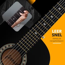Finesse Akoestische Gitaar - met Videocursus - Nylon Snaren - Klassieke Gitaar - Spaanse Gitaar - Kind - Volwassenen - Zwart — thumbnail 4