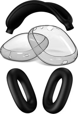 Siliconen Hoes voor AirPods Max Hooftelefoons van MMOBIEL – Transparant Zacht TPU Oorschelp Beschermhoes, Siliconen Oorkussens Beschermhoes, Hoofdband Beschermhoes – Anti-Kras Beschermer – Zwart — thumbnail 3