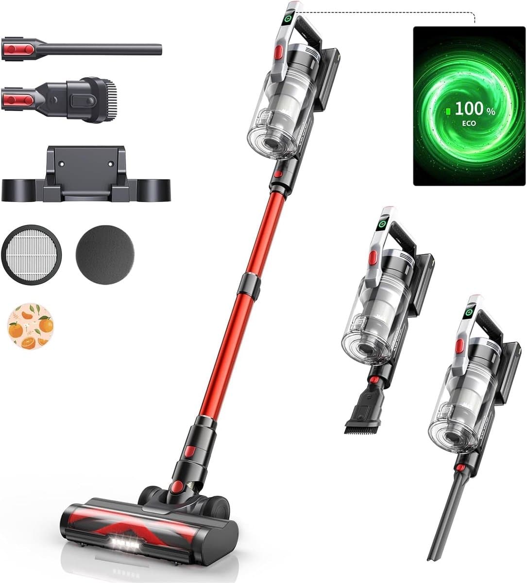 Laresar - S6 Draadloze Stofzuiger - 450W Brushless Motor - 1,5 Liter - 68 dB — afbeelding 1