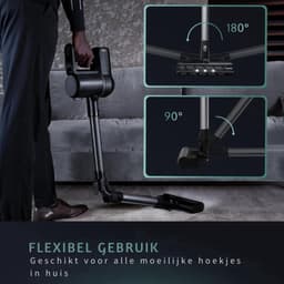 Luxe Steelstofzuiger – Draadloos – Stofzuiger zonder Zak – Op Accu – Met Kruimeldief – Snoerloos Best Verkocht – 6 Mondstukken – HEPA – 280W — thumbnail 4