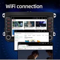 Autoradio - 2din - Apple Carplay - Android Auto - Geschikt voor Volkswagen Golf 5 6 Polo Passat B6 B7 Cc Skoda Jetta Universele Muiltmedia - Wifi Gps Navigatie - Achteruit Rij Camera - Zonder USB — thumbnail 5