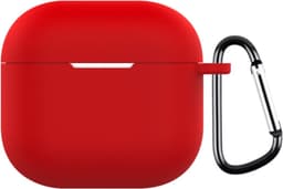 Telestore - hoesje geschikt voor AirPods 4 / Airpods 5 soft case cover - rood - TPU hoesje Beschermhoes - AirPods 4 / 5 Cover - AirPods 4 / 5 hoesje - Geschikt voor Apple Airpods 4 en Airpods 5 - gel hoesje met sleutelhanger — thumbnail 1