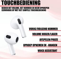 Bluetooth Oordopjes - Draadloze oortjes - Oortjes draadloos - Bluetooth 5.3 - Geschikt voor iPhone 12/13/14/15/16 Plus, Pro, Pro Max, iPad Pro, Air, 2022 en Samsung Galaxy A55, S24 - Noise Cancelling — thumbnail 5