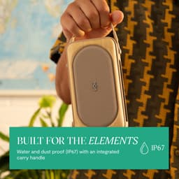 House of Marley Roots Solar Bluetooth speaker - Draadloze compacte speaker - Ingebouwde Flesopener - Solar Powerbank - Waterproof - 19 uur Batterijduur - Gemaakt van Duurzame Materialen - Cream — thumbnail 2