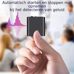 Mini Voice Recorder - 29x29x8mm - Magnetisch - Automatisch opnemen d.m.v. geluids-detectie - Geluidsopnames plannen - 32GB - Accuduur 30 uur! — thumbnail 3