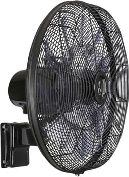 CasaFan AIROS ECO SILENT WALL SW Wandventilator 90 W (Ø) 514 mm Zwart - Extra stil door DC-motor - Afstandsbediening, Timer, Oscillerend — thumbnail 1