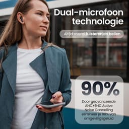 Siltcon® SoundWave Pro 1 - Draadloze Oordopjes – Oortjes Draadloos – Oordopjes – Oortjes - Bluetooth Oordopjes - Noise cancelling ANC+ENC - Universeel - BT 5.3 - Zwart — thumbnail 3