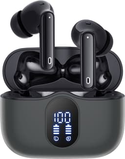 Siltcon® SoundWave Pro 1 - Draadloze Oordopjes – Oortjes Draadloos – Oordopjes – Oortjes - Bluetooth Oordopjes - Noise cancelling ANC+ENC - Universeel - BT 5.3 - Zwart — thumbnail 1