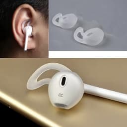 CHPN - Covers voor AirPods - Geschikt voor Apple AirPods - Anti-slip Oordopjes - Siliconen - 1 Paar - Wit - AirPods niet verliezen — thumbnail 1
