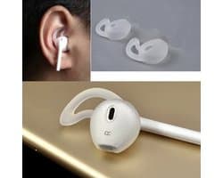CHPN - Covers voor AirPods - Geschikt voor Apple AirPods - Anti-slip Oordopjes - Siliconen - 1 Paar - Wit - AirPods niet verliezen