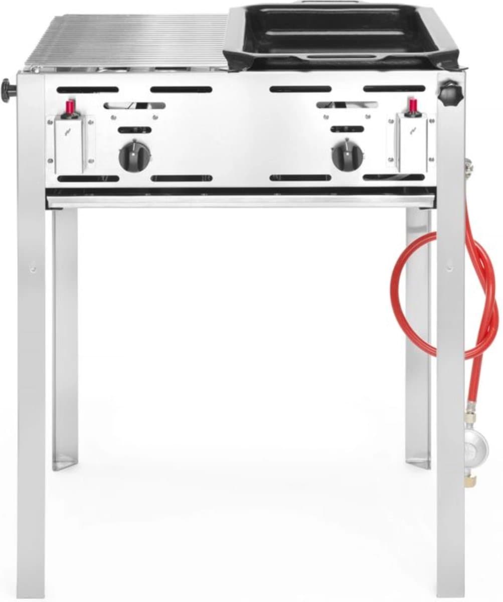 HENDI Roast-Master Maxi – krachtige gasbarbecue – 11,6 kW – roestvast staal – 650x540x840 mm — afbeelding 1