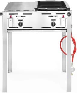 HENDI Roast-Master Maxi – krachtige gasbarbecue – 11,6 kW – roestvast staal – 650x540x840 mm — thumbnail 1