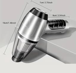 Bovista Kruimeldief - Handstofzuiger - Snoerloos - Draadloos - Auto Stofzuiger - Caravan - Best Verkocht - Car Vacuum Cleaner - Zwart - Blaas en Zuig — thumbnail 5