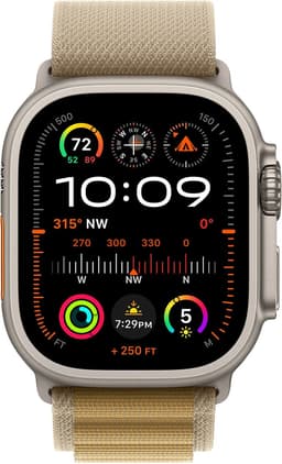 Apple Watch Ultra 2 GPS + Cellular 49mm Natural Titanium Case with Tan Alpine Loop - Medium — thumbnail 4