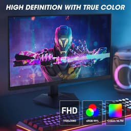 24-inch Gaming Monitor 165Hz 1080p IPS - Ultra Slim Frame, VESA Mountable, FreeSync Compatible — thumbnail 2