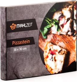 Pizza steen hoekig 38 x 30 cm - ideaal voor barbecue en oven - cordieriet steen voor grill - gasgrill ready — thumbnail 4